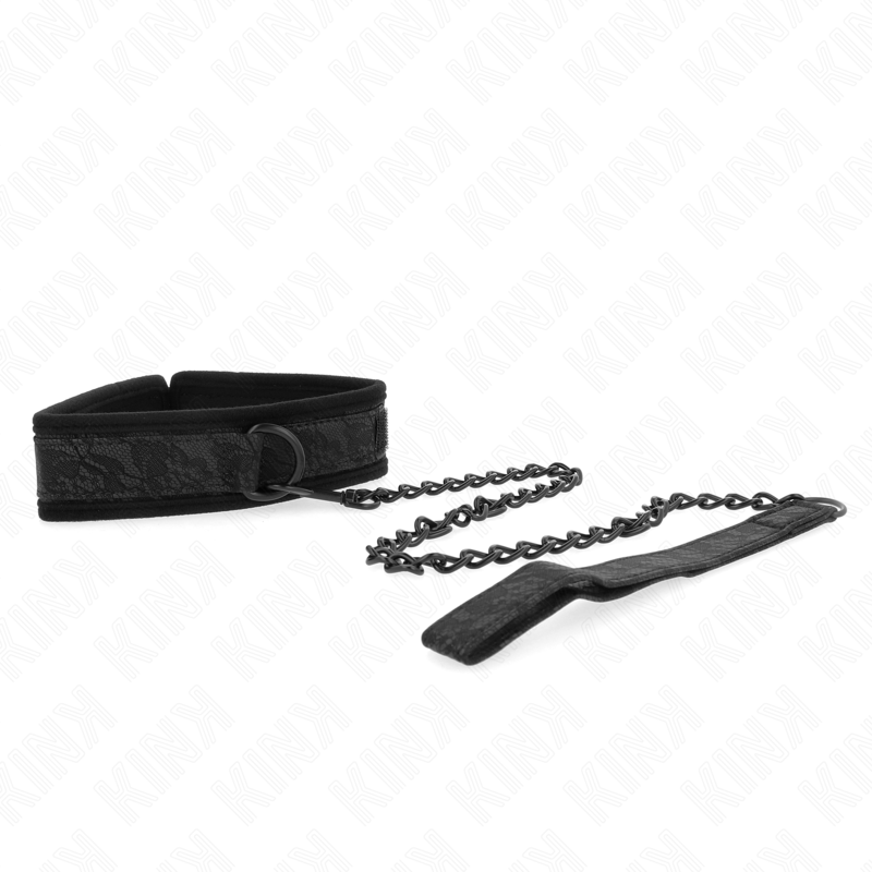 KINK - BASMODELL HALSBAND MED KOPPEL 77 CM MODELL 5 JUSTERBAR 34-54 CM X 5 CM