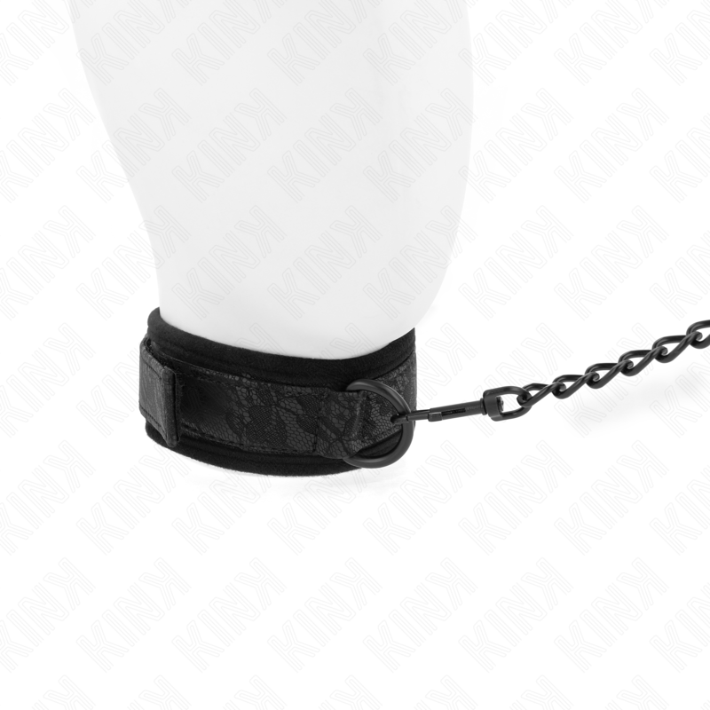 KINK - BASMODELL HALSBAND MED KOPPEL 77 CM MODELL 5 JUSTERBAR 34-54 CM X 5 CM