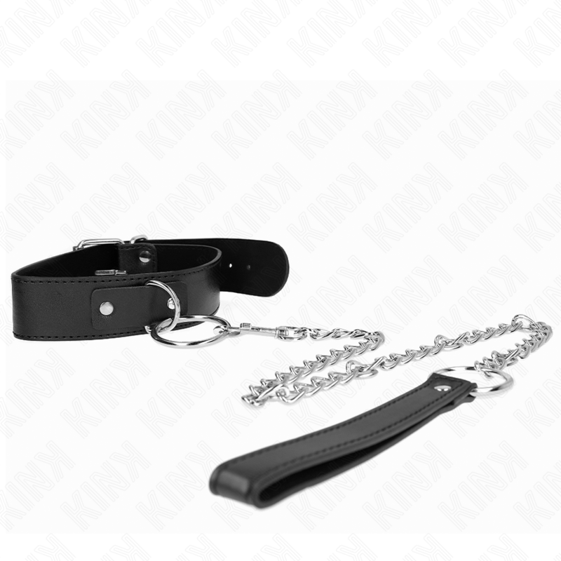 KINK - BASMODELL HALSBAND MED KOPPEL MODELL 4 JUSTERBART 36-43 CM