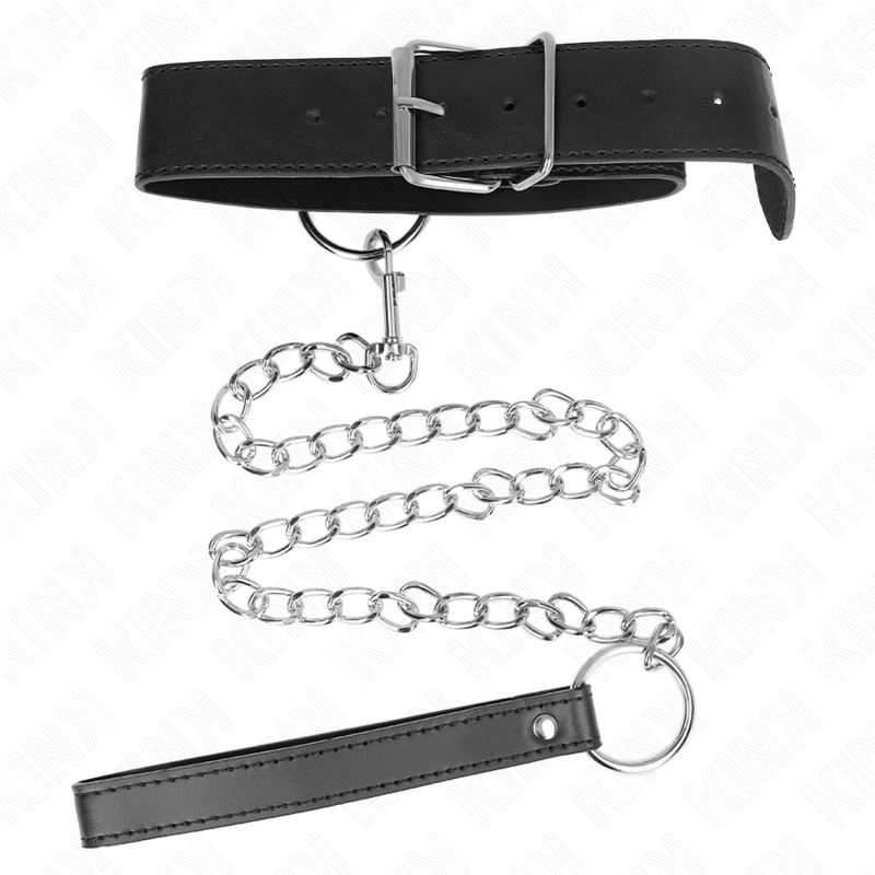 KINK - BASMODELL HALSBAND MED KOPPEL MODELL 4 JUSTERBART 36-43 CM