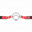 KINK - GAG MED FLERA O-RINGAR 4 / 4,8 CM RÖD 38 X 56 CM