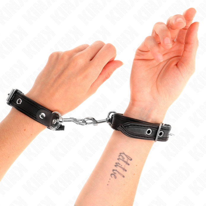 KINK - MINISVARTA ARMBAND MED NITAR JUSTERBARA 16–22 CM X 2 CM