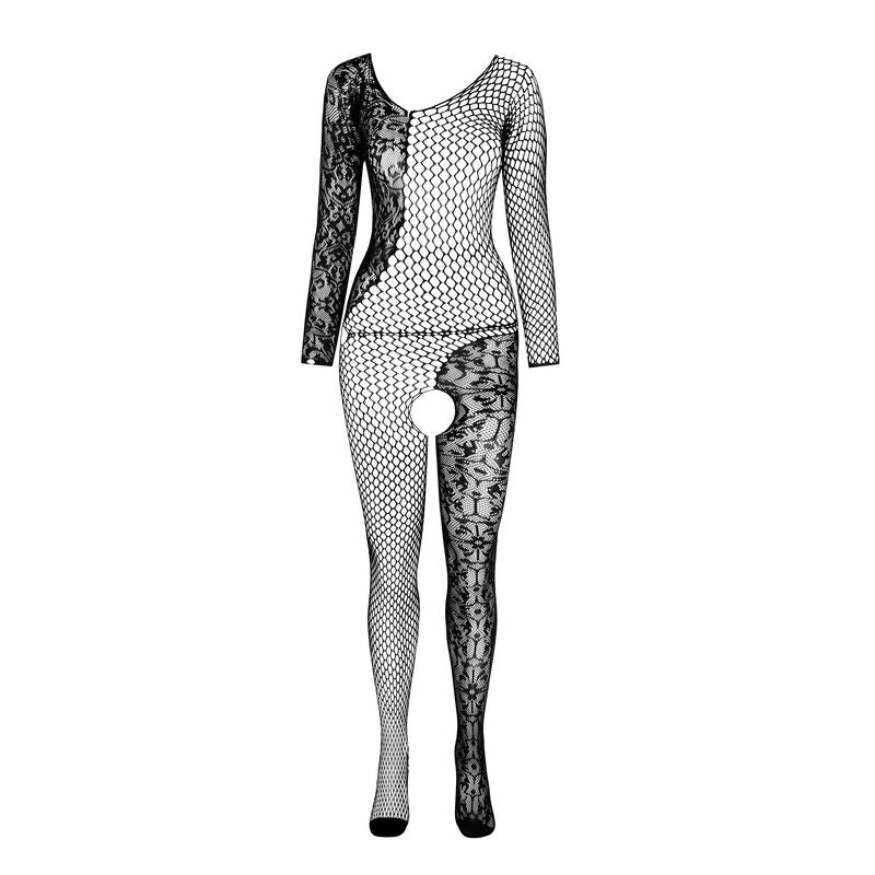 PASSION - BS 107 BODYSTOCKING SVART EN STORLEK
