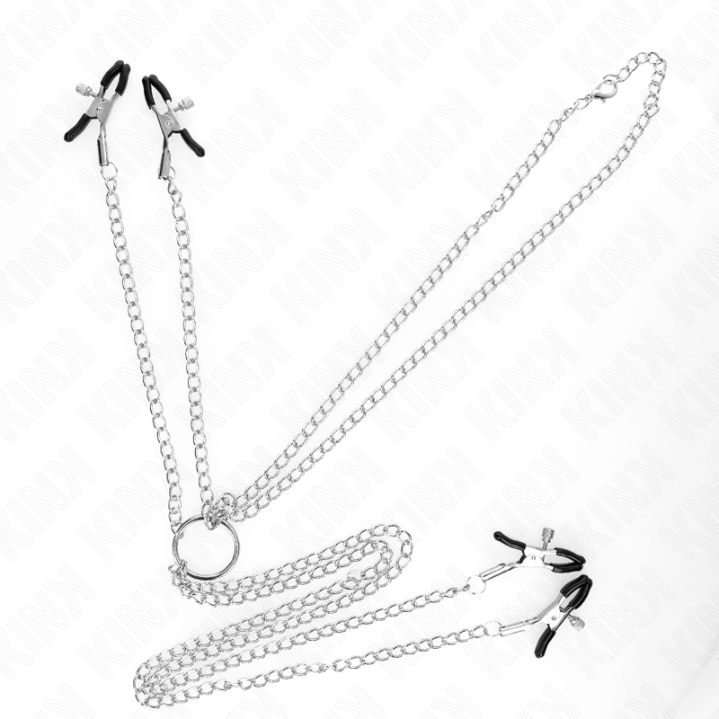 KINK – 4 NIPPEL- OCH KLITORISKLÄMMOR, JUSTERBARA, SILVER