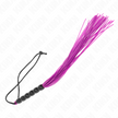 KINK - MINI SILICONE WHIP WITH 6 PURPLE BEADS 26 CM