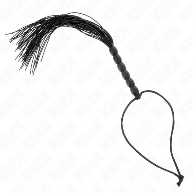 KINK - Mini silikonipiiska, 6 mustaa helmeä, 26 cm