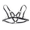 SUBBLIME - 953713 PUNK BONDAGE BELT METAL BUCKLE BLACK ONE SIZE