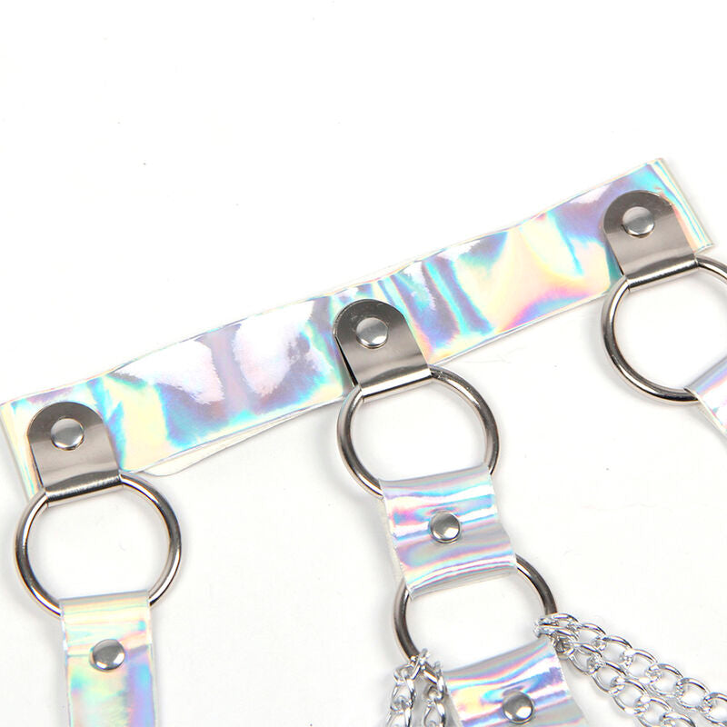 SUBBLIME - Rintavaljaat renkailla ja ketjuilla, hopea, one size