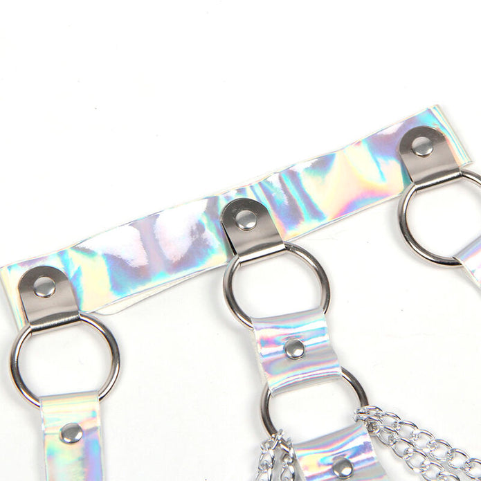 SUBBLIME - Rintavaljaat renkailla ja ketjuilla, hopea, one size