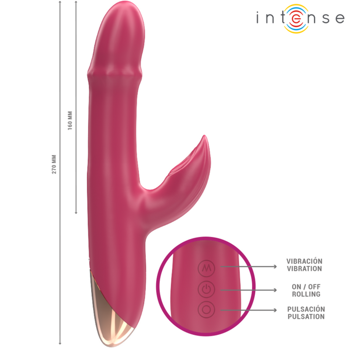 INTENSE - CHLOE MULTIFUNKTIONELL VIBRATOR 3 I 1 RÖD
