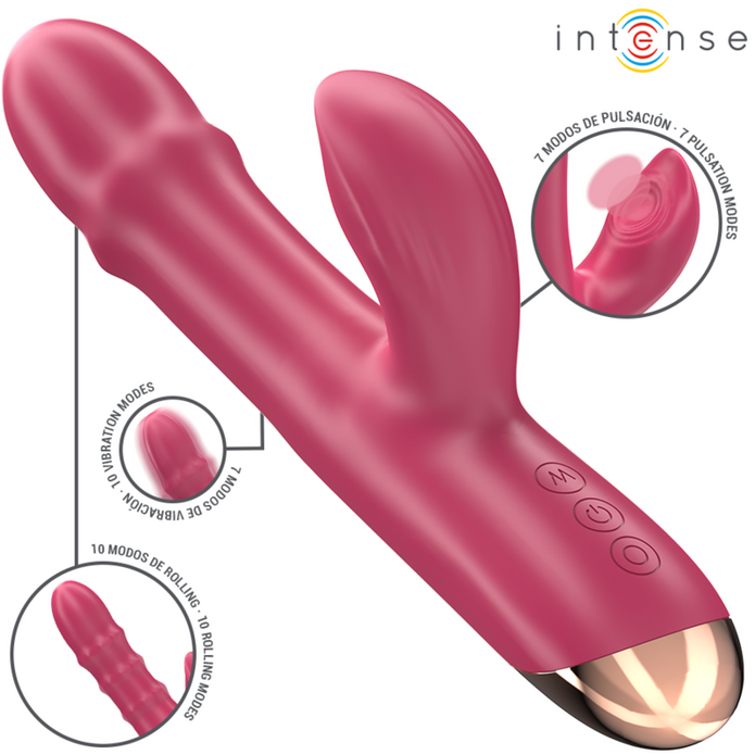 INTENSE - CHLOE MULTIFUNKTIONELL VIBRATOR 3 I 1 RÖD