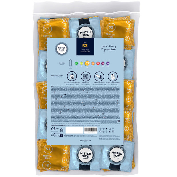 MISTER SIZE - Kondomit koko M 53 mm 100 kpl