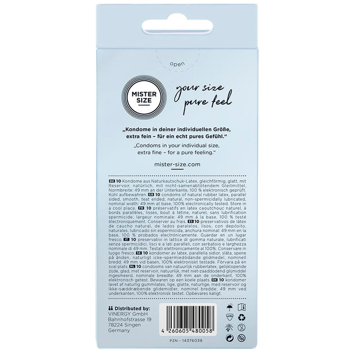 MISTER SIZE - Kondomit koko S 49 mm (10 kpl)