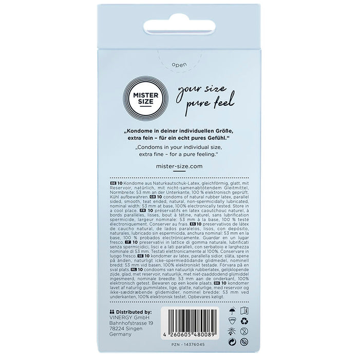 MISTER SIZE - Kondomit koko M 53 mm, 10 kpl
