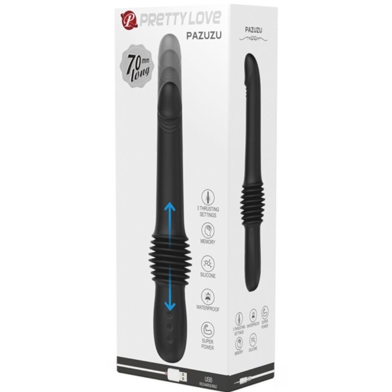 PRETTY LOVE - PAZUZU VIBRATOR 3 STÖTLÄGEN SVART