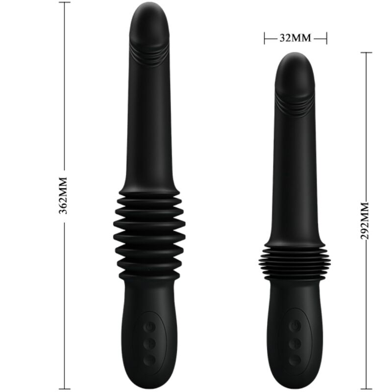 PRETTY LOVE - PAZUZU VIBRATOR 3 STÖTLÄGEN SVART