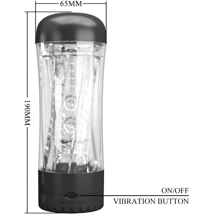 PRETTY LOVE - TAMARA MANLIG MASSETURBATOR MULTI-HASTIGHETS VIBRATOR SVART