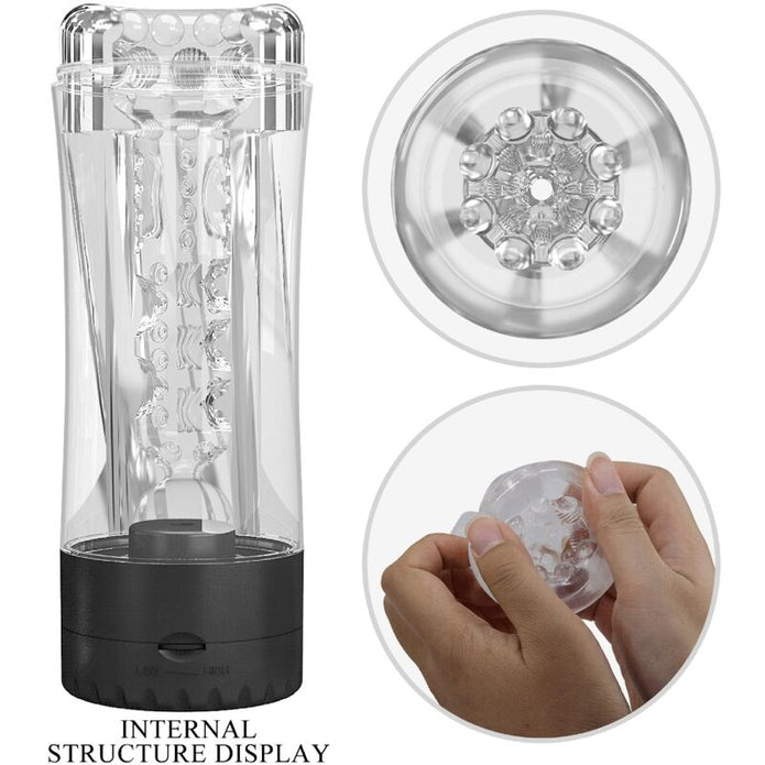 PRETTY LOVE - TAMARA MANLIG MASSETURBATOR MULTI-HASTIGHETS VIBRATOR SVART