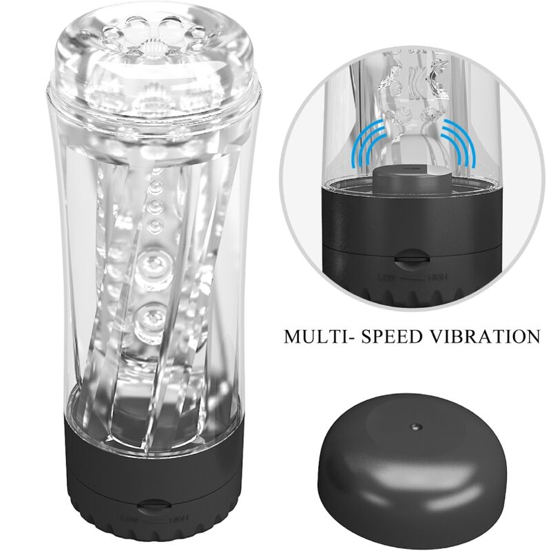 PRETTY LOVE - TAMARA MANLIG MASSETURBATOR MULTI-HASTIGHETS VIBRATOR SVART