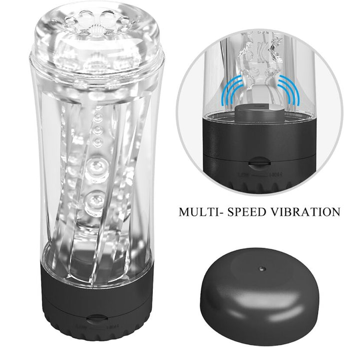 PRETTY LOVE - TAMARA MANLIG MASSETURBATOR MULTI-HASTIGHETS VIBRATOR SVART