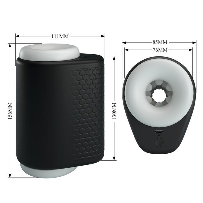 PRETTY LOVE - DJ GIRL MALE MASTURBATOR WITH VIBRATION 5 SETTINGS NEGRO