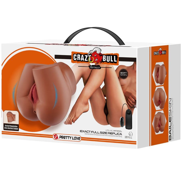 CRAZY BULL – BERNACE ANALVIBRATOR MED REALISTISK VAGINA OCH ANUS TEXTUR FJÄRRKONTROLL