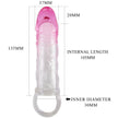 PRETTY LOVE - ODES REALISTIC 2 CM ENLARGEMENT SHEATH FOR PENIS PINK