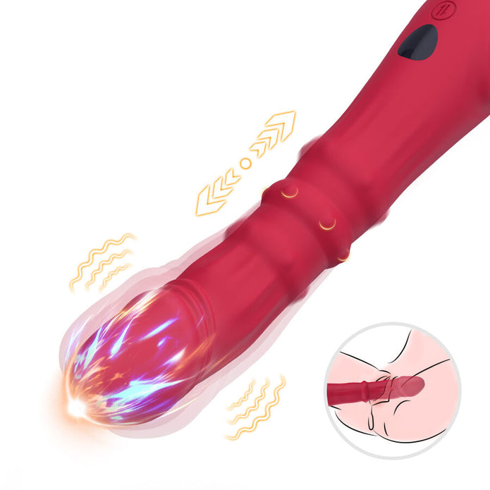 ARMONY - THERMO-ADJUSTABLE POINT A STIMULATOR VIBRATOR DILDO RED