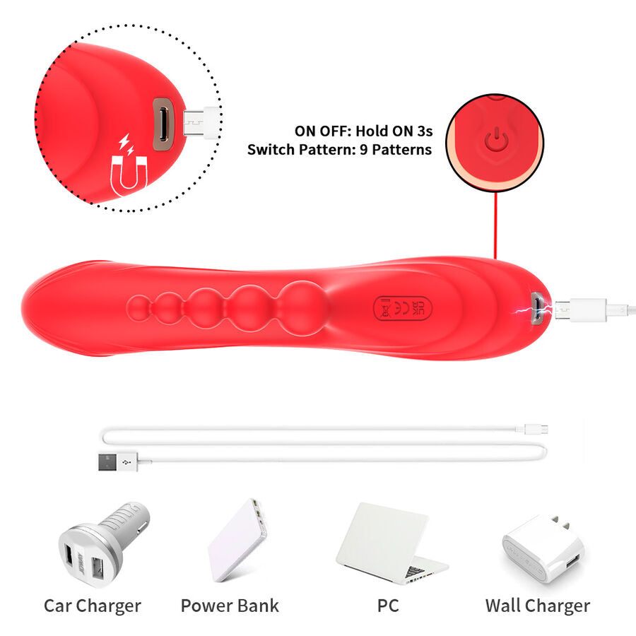 ARMONY - G-SPOT AND CLITORIS STIMULATOR VIBRATOR RED