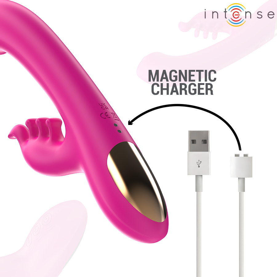 INTENSE -  Rabbit vibraattori, 22,5 cm pinkki
