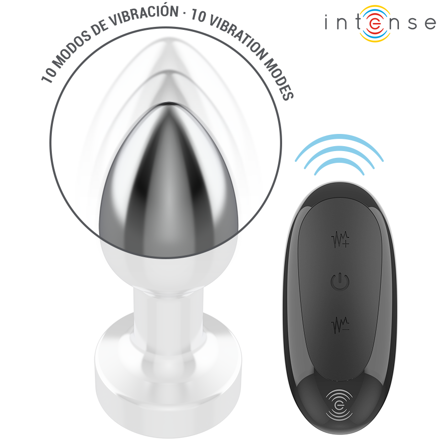 INTENSE - ANAL PLUG 10 VIBRATIONS METAL WITH REMOTE CONTROL S