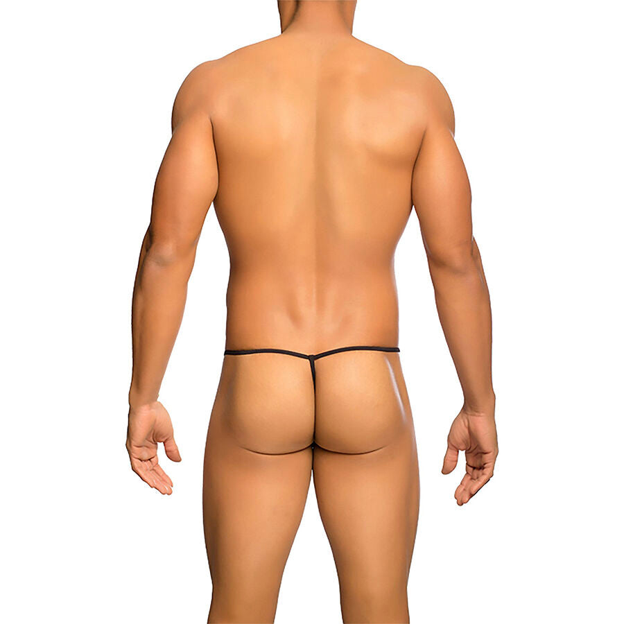 MOB - TRANSPARENT T-SHAPED THONG BLACK SIZE L/XL