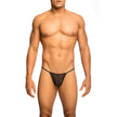 MOB - TRANSPARENT T-SHAPED THONG BLACK SIZE L/XL
