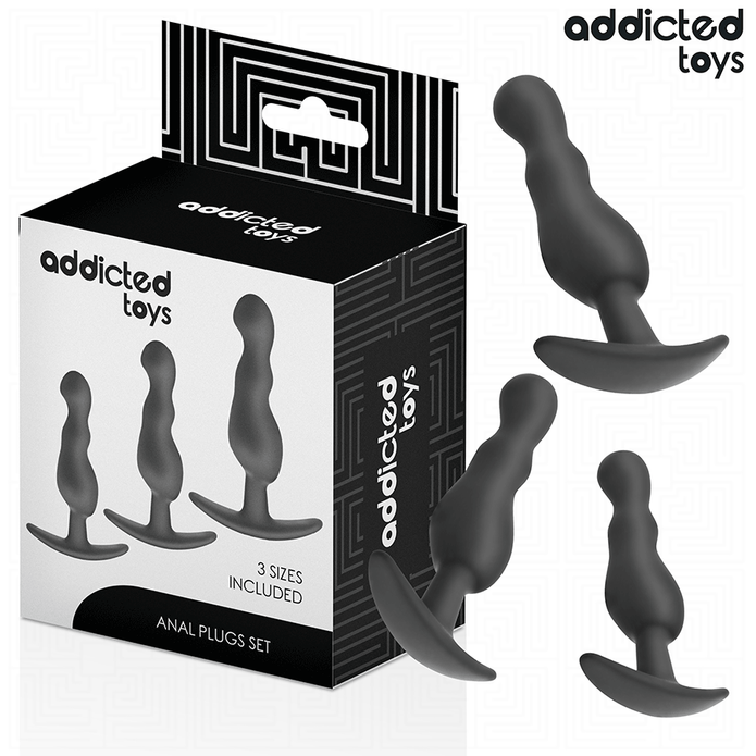 ADDICTED TOYS - SET OF 3 ANAL PLUG SILICONE MODEL 1
