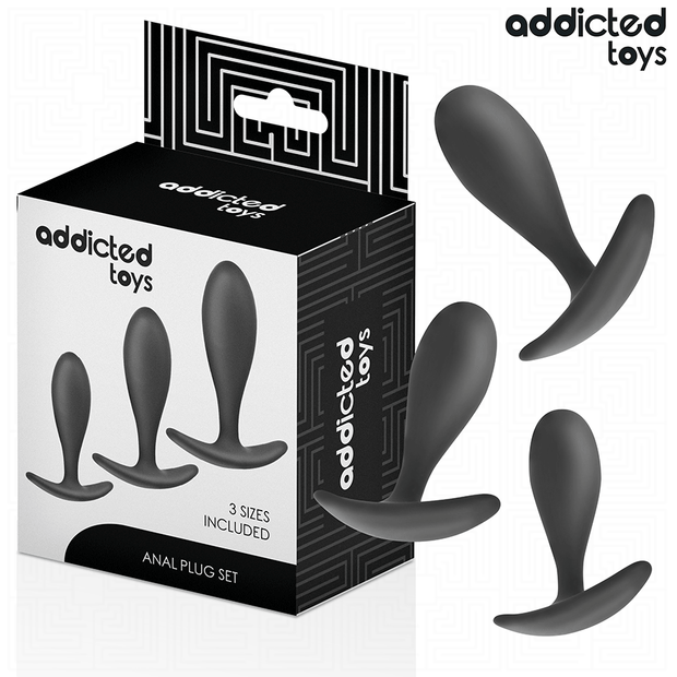 ADDICTED TOYS - 3-osainen silikoninen anaalitappisetti, malli 2