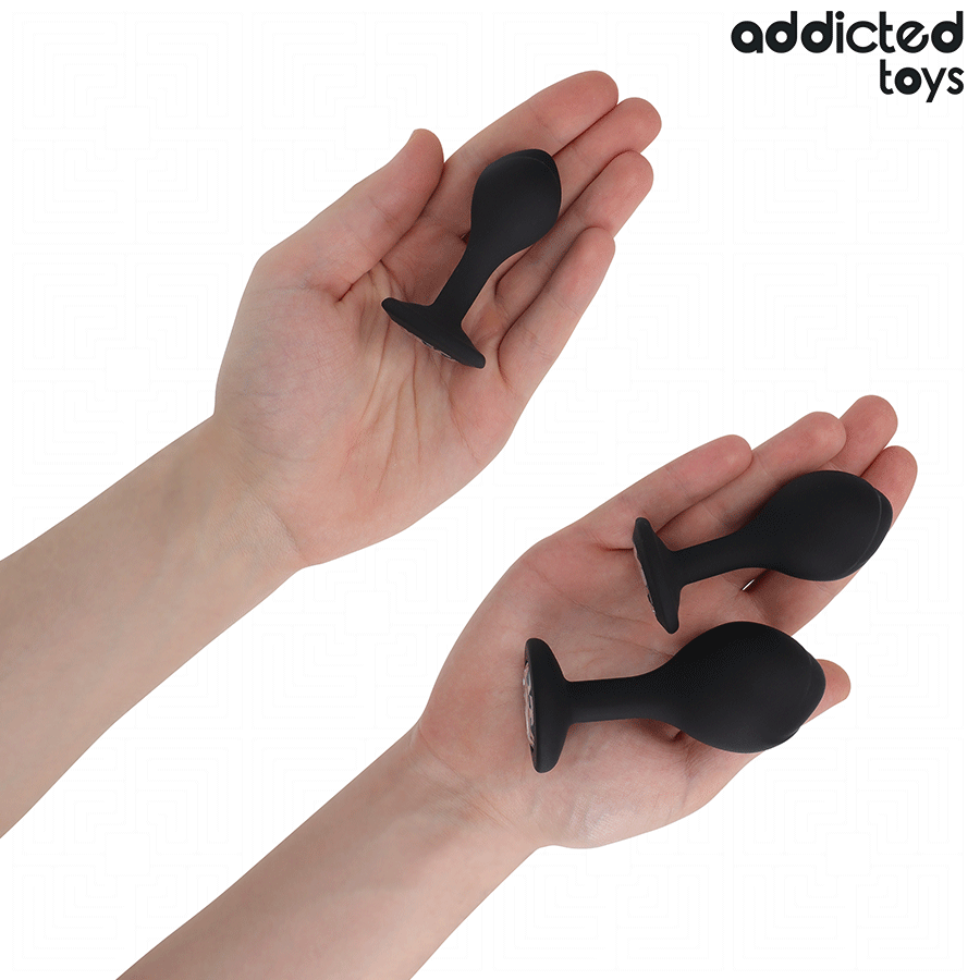 ADDICTED TOYS - SET OF 3 ANAL PLUG SILICONE WITH JEWEL