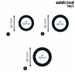 ADDICTED TOYS - Tasapintaiset silikonirenkaat, setti