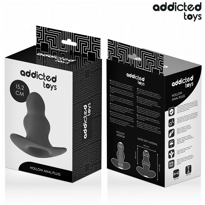 ADDICTED TOYS - HÅLIG ANALPLUGG SILIKON STORLEK XXL 15,2 CM