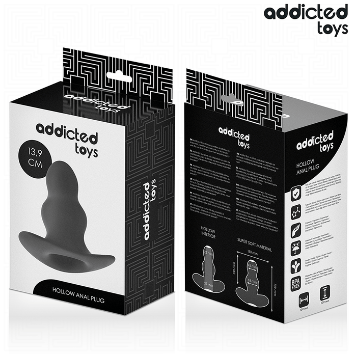 ADDICTED TOYS - HOLLOW ANAL PLUG SILICONE SIZE XL 13.9 CM