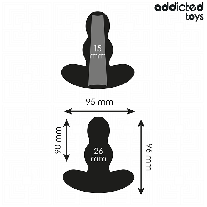 ADDICTED TOYS - HOLLOW ANAL PLUG SILICONE SIZE M 9.6 CM