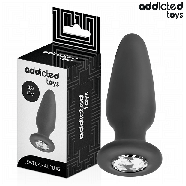 ADDICTED TOYS - Pieni silikoninen anaalitappi jalokivellä 8,8 cm