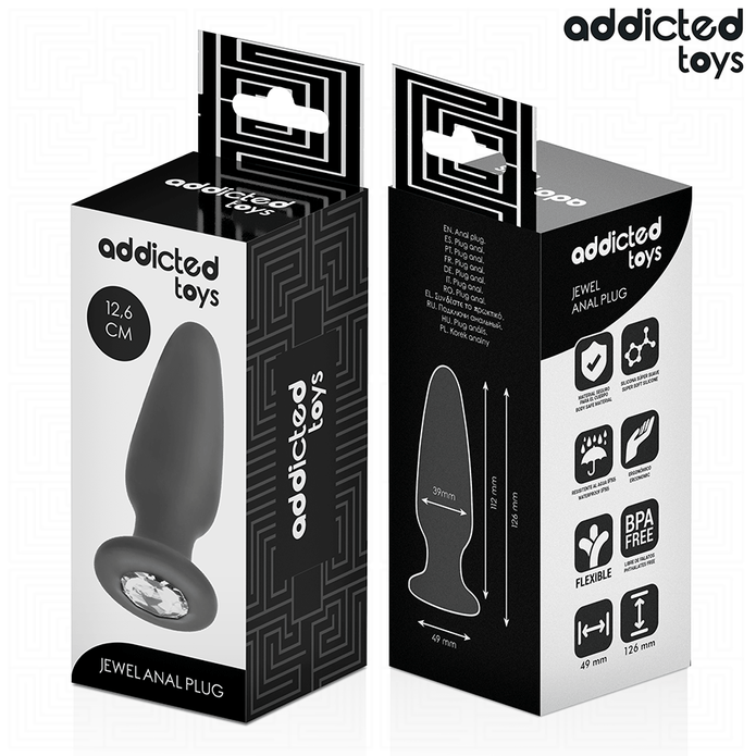 ADDICTED TOYS - ANAL PLUG WITH JEWEL SILICONE SIZE L 12.6 CM