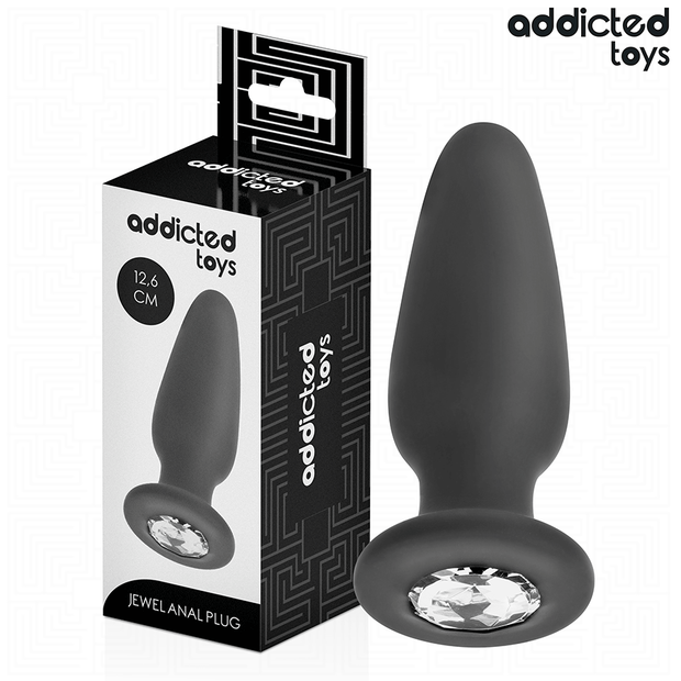 ADDICTED TOYS - Silikoninen anaalitappi jalokivellä, koko L 12,6 cm