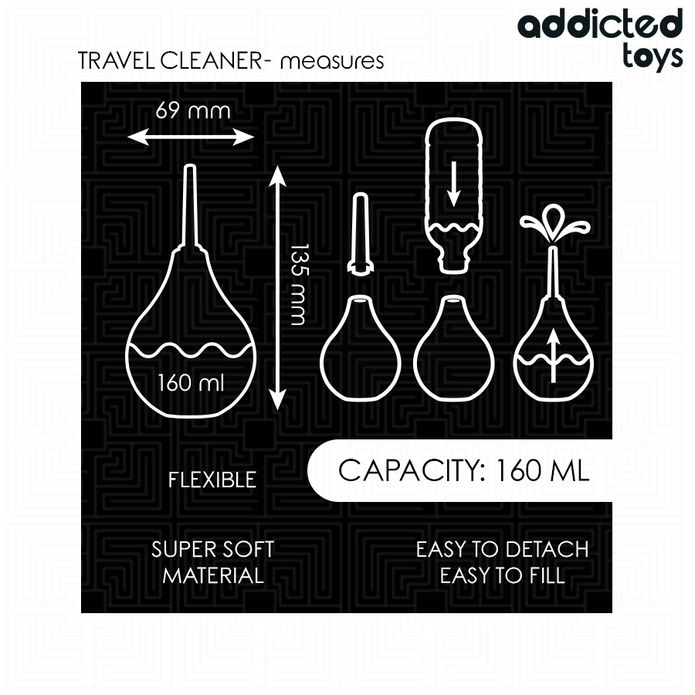 ADDICTED TOYS - TRAVEL ANAL CLEANER SIZE M 160 ML