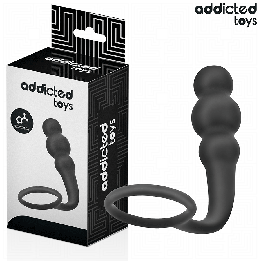 ADDICTED TOYS - Silikoninen anaalitappi renkaalla, malli 1
