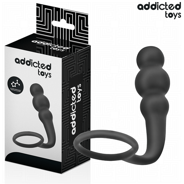 ADDICTED TOYS - Silikoninen anaalitappi renkaalla, malli 1