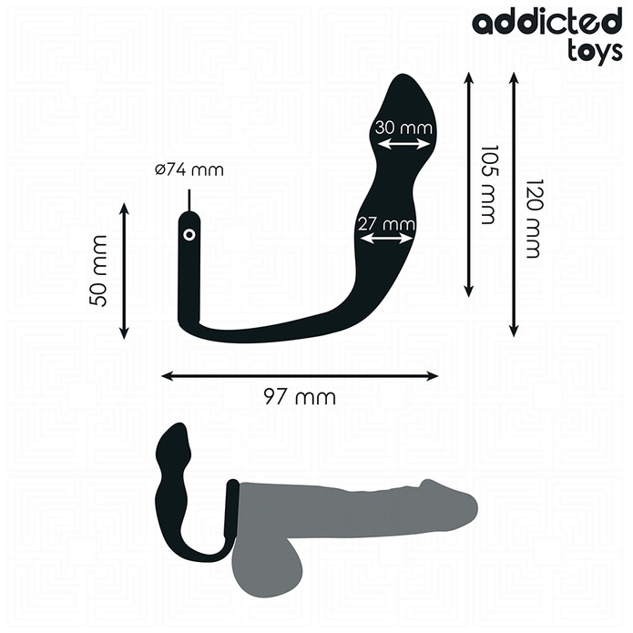 ADDICTED TOYS - ANAL PLUG WITH RING SILICONE MODEL 2