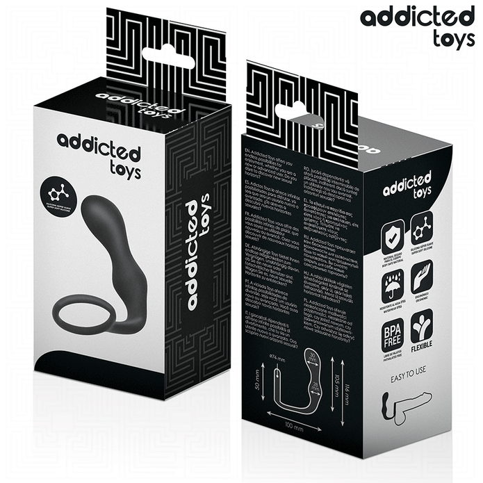 ADDICTED TOYS - ANAL PLUG WITH RING SILICONE MODEL 3