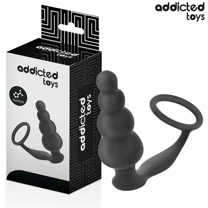 ADDICTED TOYS - Silikoninen anaalitappi renkaalla, malli 5