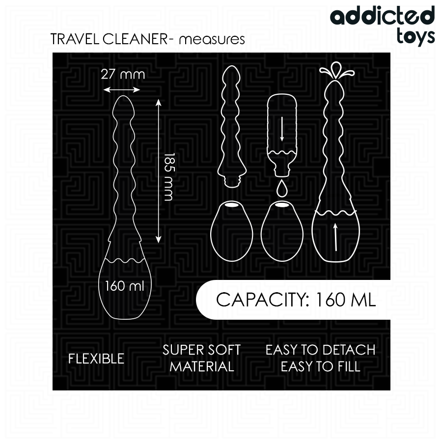 ADDICTED TOYS - Travel Cleaner Model 2 silikoninen matkalle sopiva puhdistin